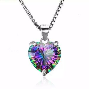 Heart 925 Silver Plated Pendant Necklace